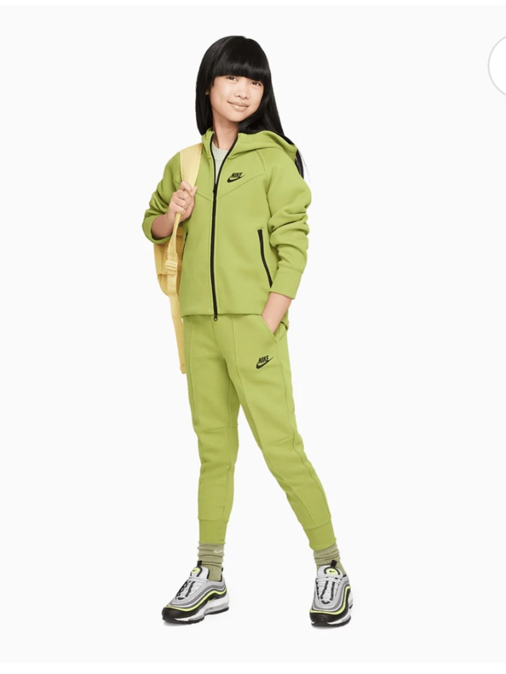 Nike Tech Green Jogger Pants Girls